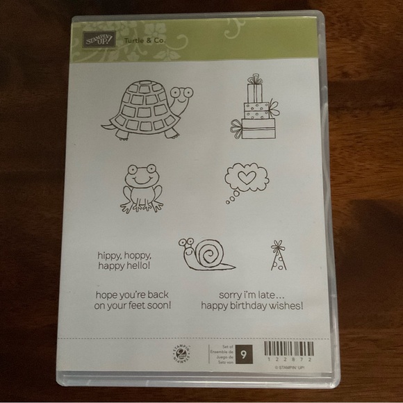 Stampin Up! Turtle & Co set of 9 clear mount stamp set - Picture 1 of 5